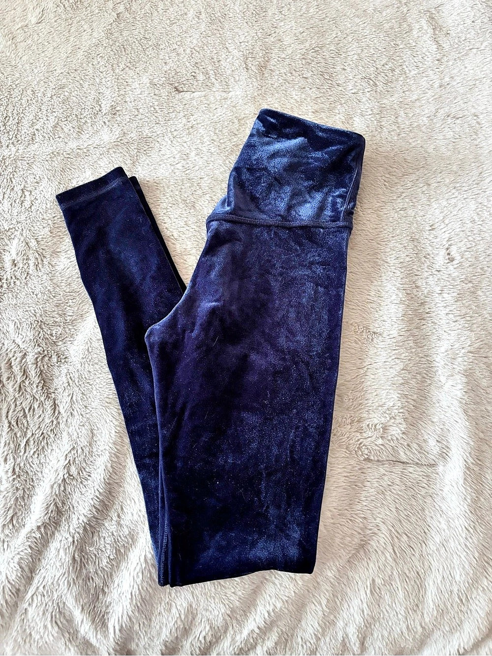 Athleta Velvet  Elation Leggings Blue XXS Like New